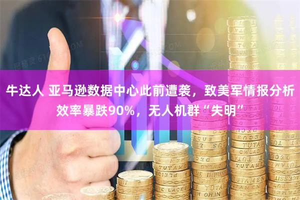 牛达人 亚马逊数据中心此前遭袭，致美军情报分析效率暴跌90%，无人机群“失明”
